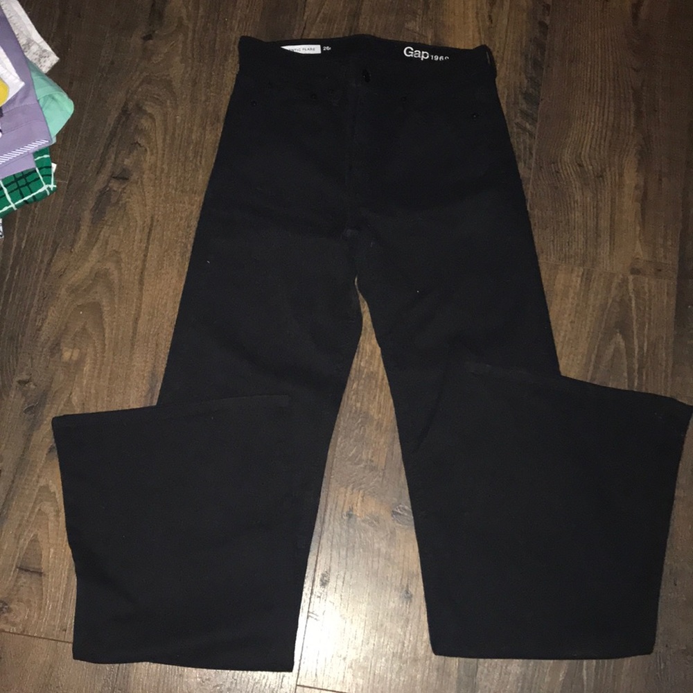 Gap black 1969 wide leg jeans
